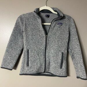 Patagonia Kids Heather Gray Fleece Jacket